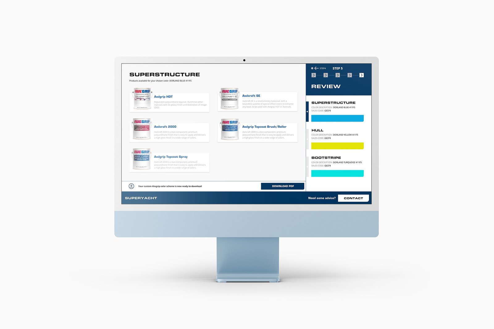 Awlgrip Specification App Ui Design